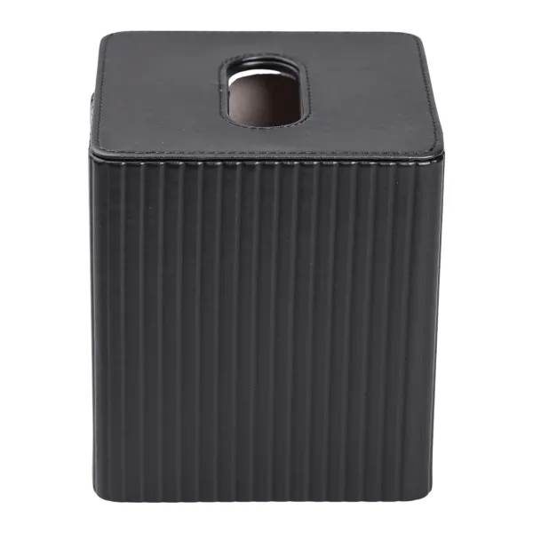 Серветниця з екошкіри 13х13х14,7 см Чорний