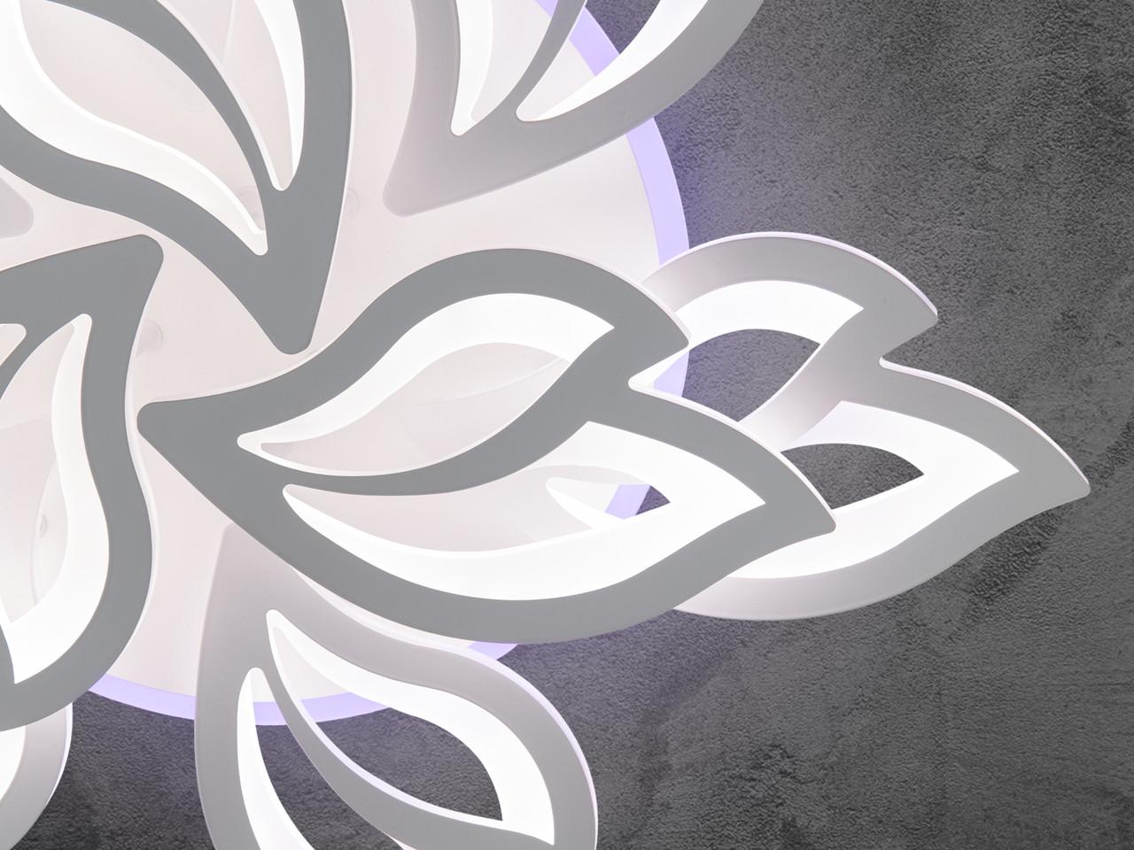 Люстра LED в гостиную с пультом 8165-6+3WH-LS 140 W на 20 м2 Белый (2437060107) - фото 8