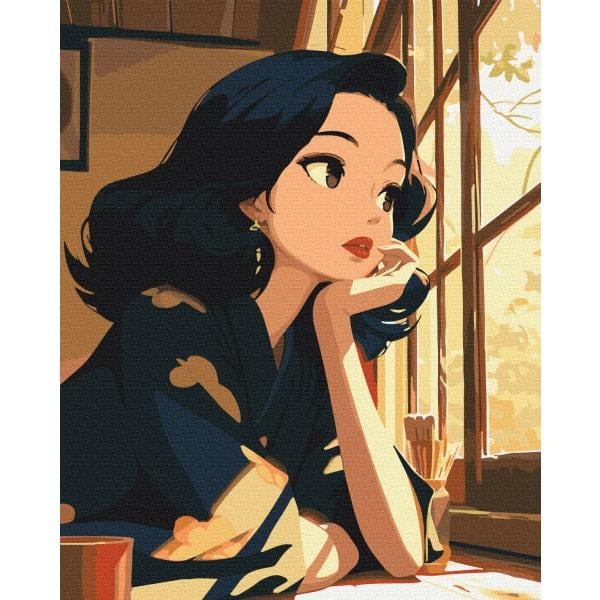 Картина по номерам Воспоминания в окне BrushMe BS54073 холст на подрамнике 40х50 см (2275884045)