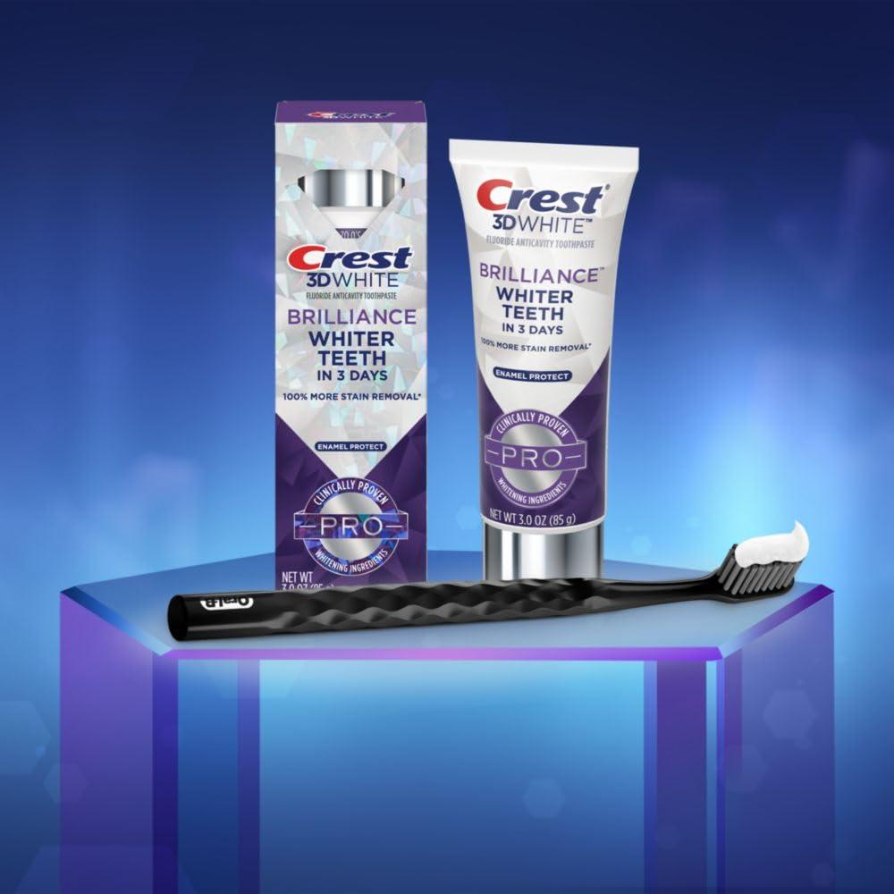 Зубная паста отбеливающая со фтором Crest 3D White Pro Brilliance Whiter Teeth 85 мл (.0033) - фото 3 Зубная паста отбеливающая со фтором Crest 3D White Pro Brilliance Whiter Teeth 85 мл (.0033) - фото 3
