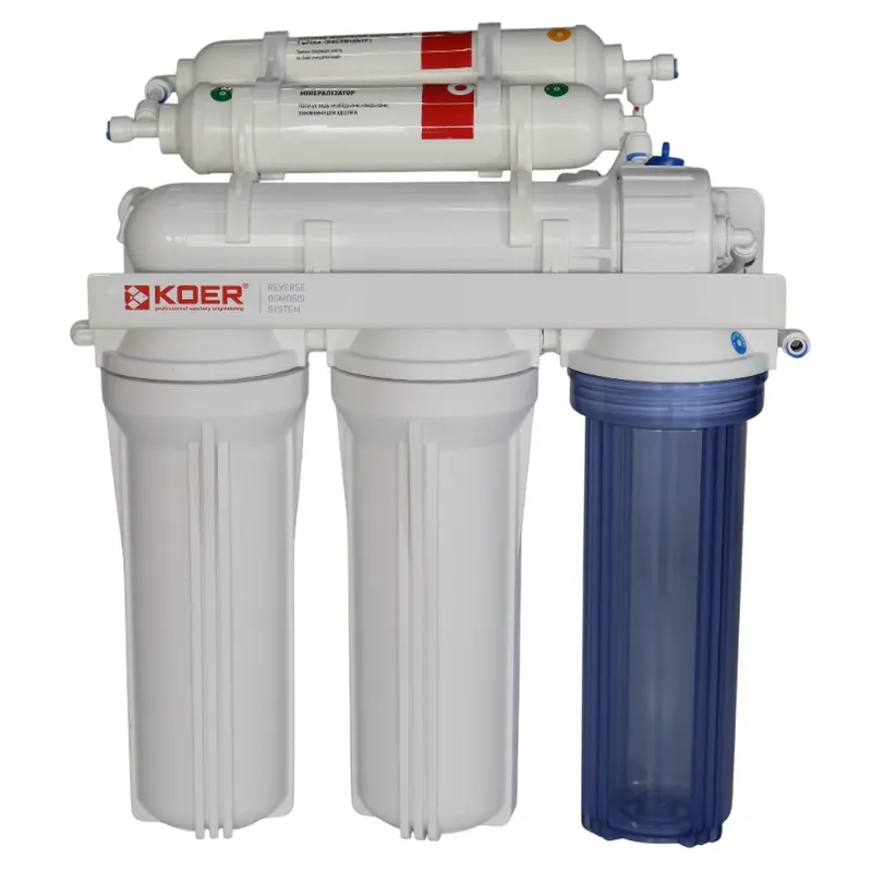 Система обратного осмоса с минерализатором KOER KV-92 6 ступеней мембрана 75 галлон (KR5328)