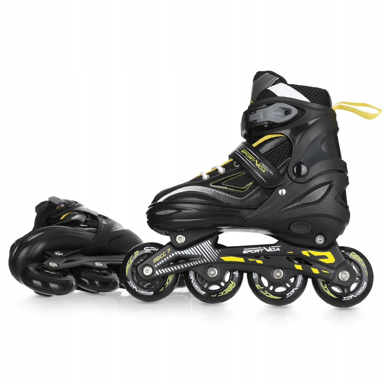 Роликовые коньки SportVida 4в1 SV-LG0067 р. 31-34 Black/Yellow