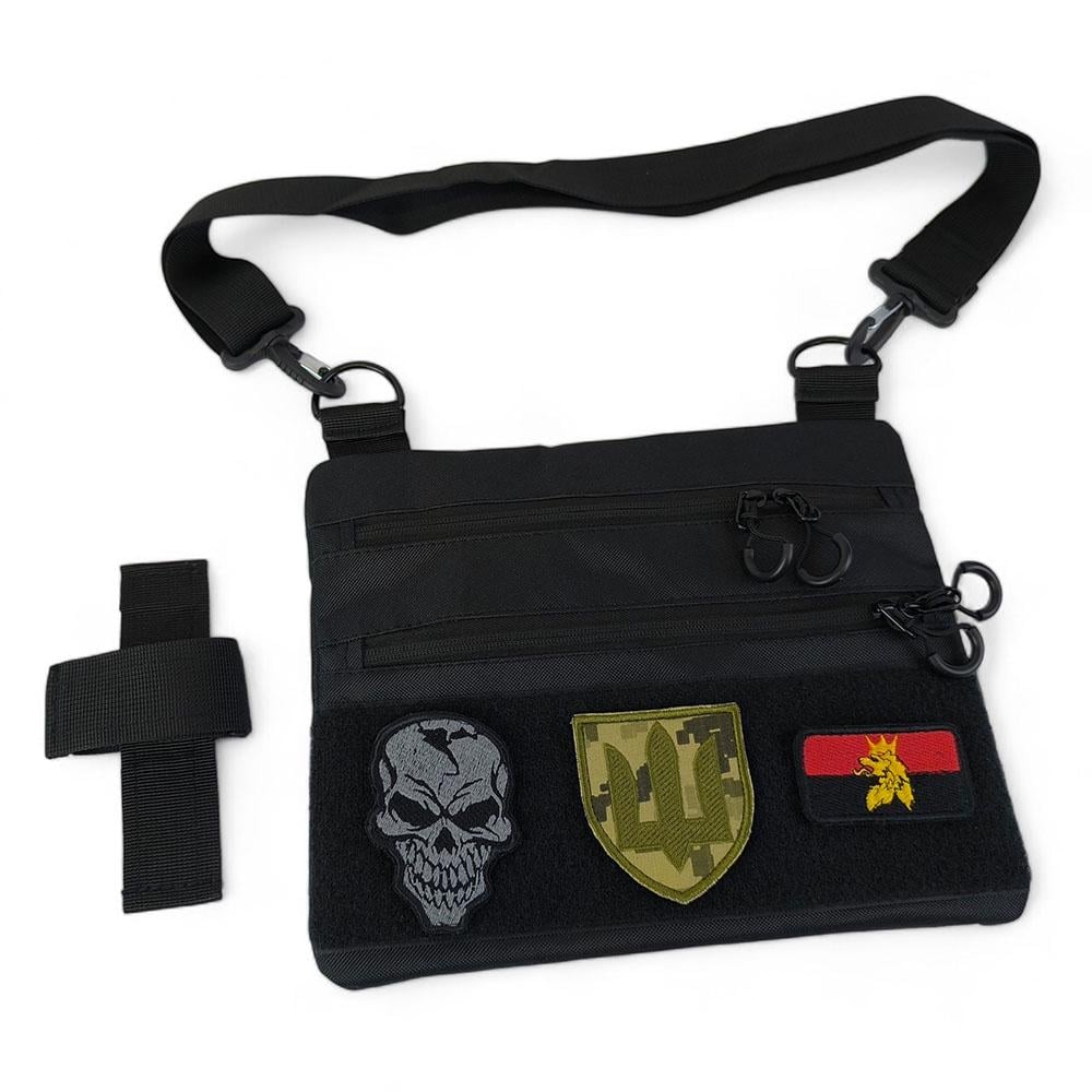 Сумка-кобура мужская 30х24 см Черный (521246) - фото 13 Сумка-кобура мужская 30х24 см Черный (521246) - фото 13