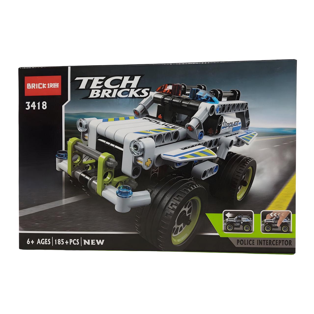 Конструктор Tech Bricks Полицейский перехватчик 185 деталей (JS3418) - фото 2 Конструктор Tech Bricks Полицейский перехватчик 185 деталей (JS3418) - фото 2