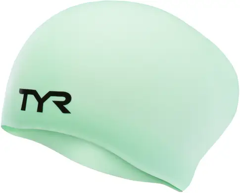 Шапочка для плавания TYR Long Hair Wrinkle Free Silicone Cap Onesize Mint - фото 2