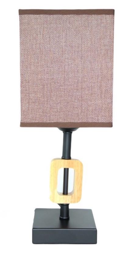 Лампа деревянная настольная SVLIGHT 309 с абажуром Коричневый Лампа деревянная настольная SVLIGHT 309 с абажуром Коричневый