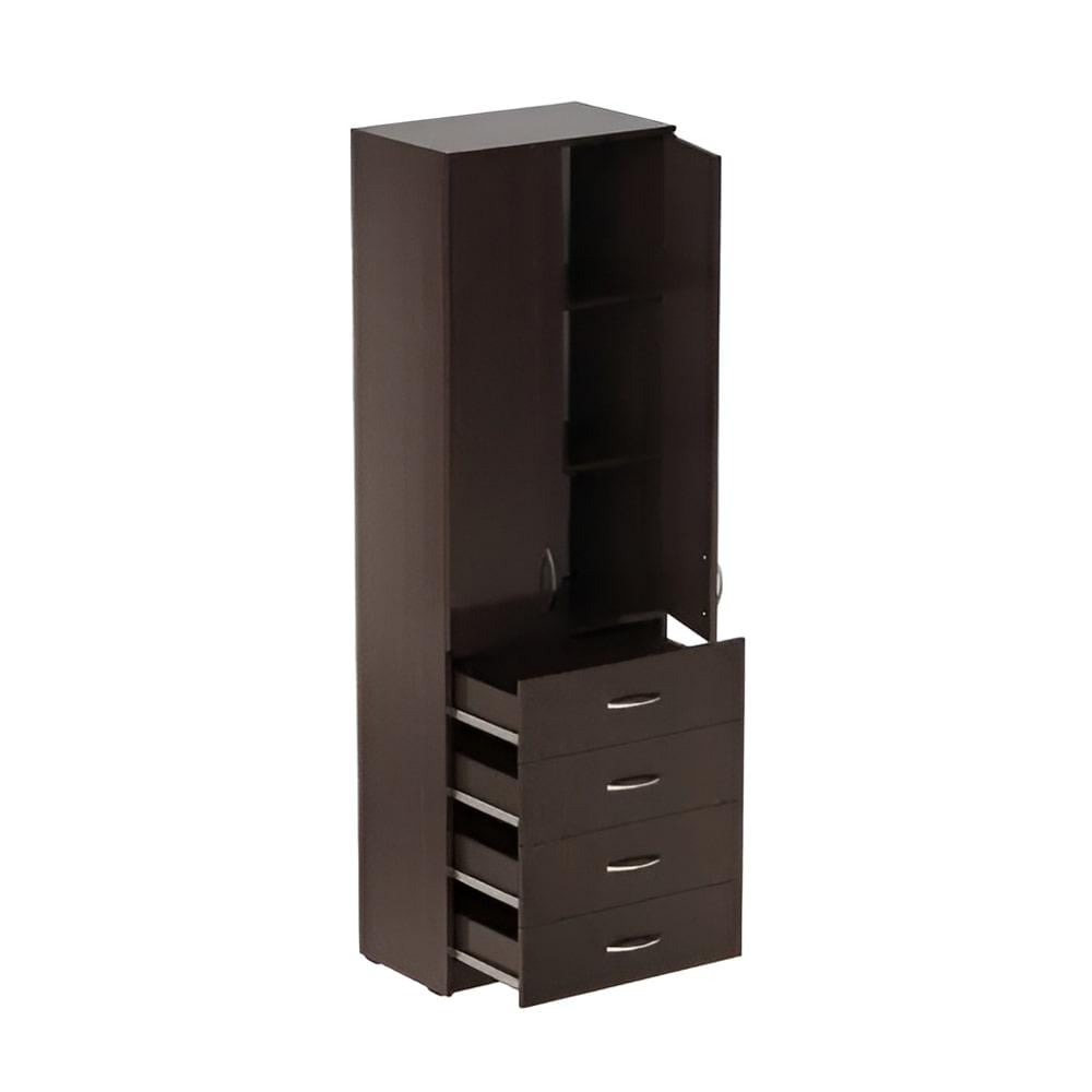 Шкаф Ferrum-decor Анжело на 3 полки с 2 дверями и 4 ящика ДСП 16 мм 1900x600x380 мм Венге Магия (FRD-104991)
