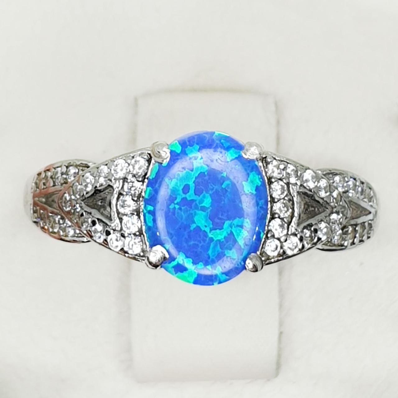 Кольцо серебряное с опалом р. 16,5 2,08 г (1414080683)