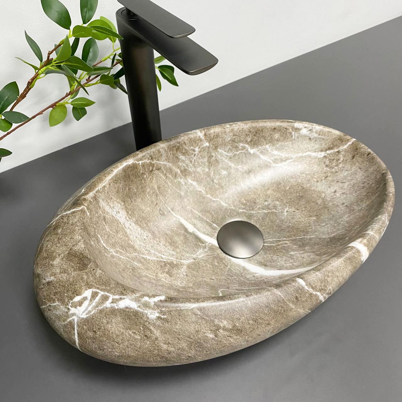 Умывальник накладной VBI VICENZA Brown Stone Matt (2810367564)