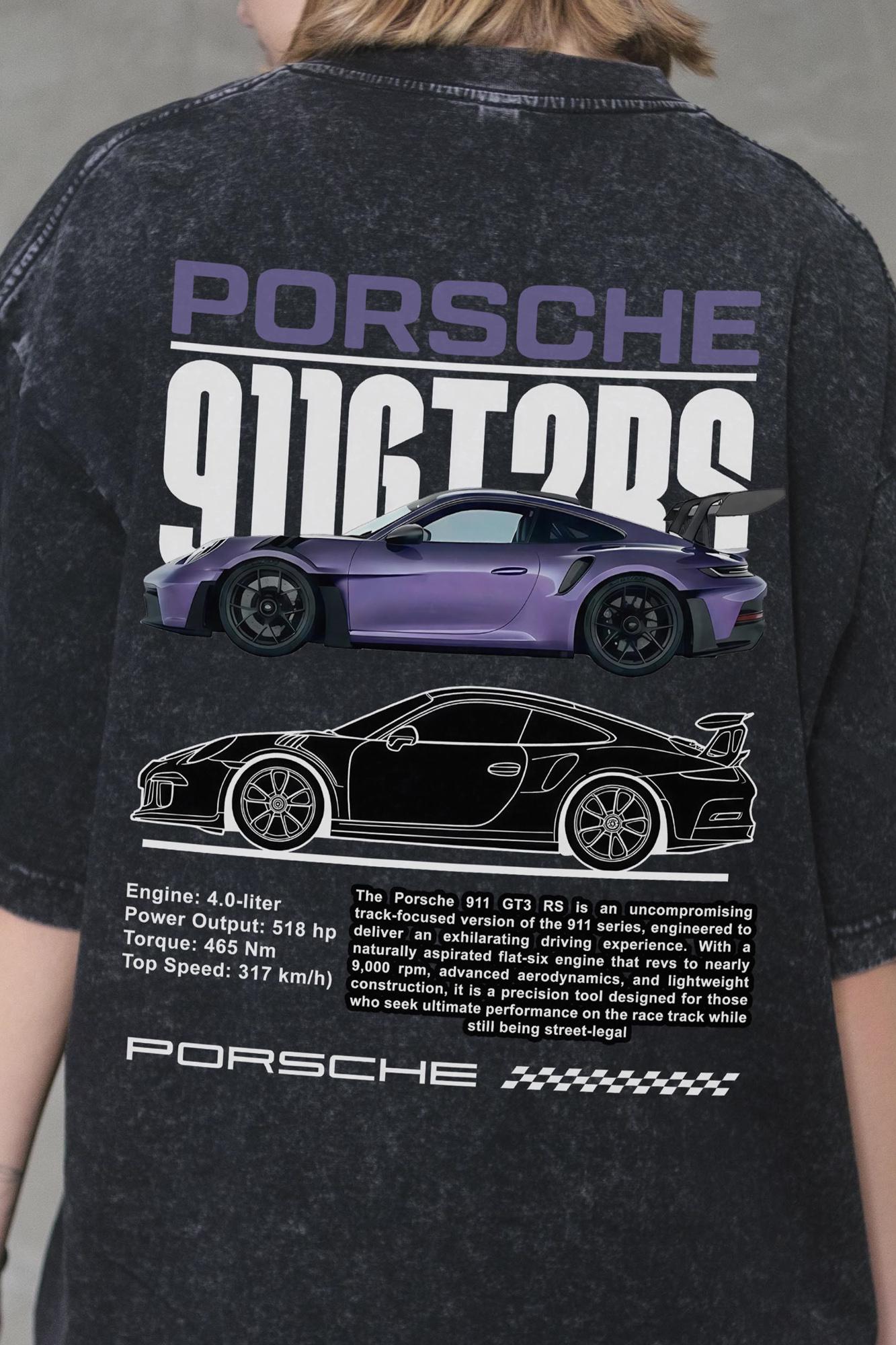 Футболка оверсайз Without Washed Porsche L/XL Black (L/XL8056370 8056371) - фото 6