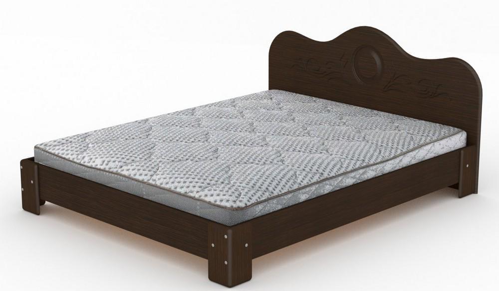 Ліжко двоспальне Компаніт-150 МДФ Венге