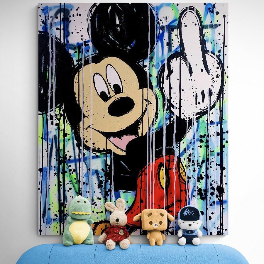 Картина на холсте Микки Маус Mickey Mouse HolstPrint 60х90 см