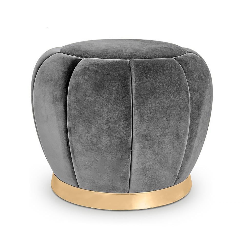 Пуф MeBelle Richie велюр 59х48 см Світло-сірий (P_017_s) Пуф MeBelle Richie велюр 59х48 см Світло-сірий (P_017_s)