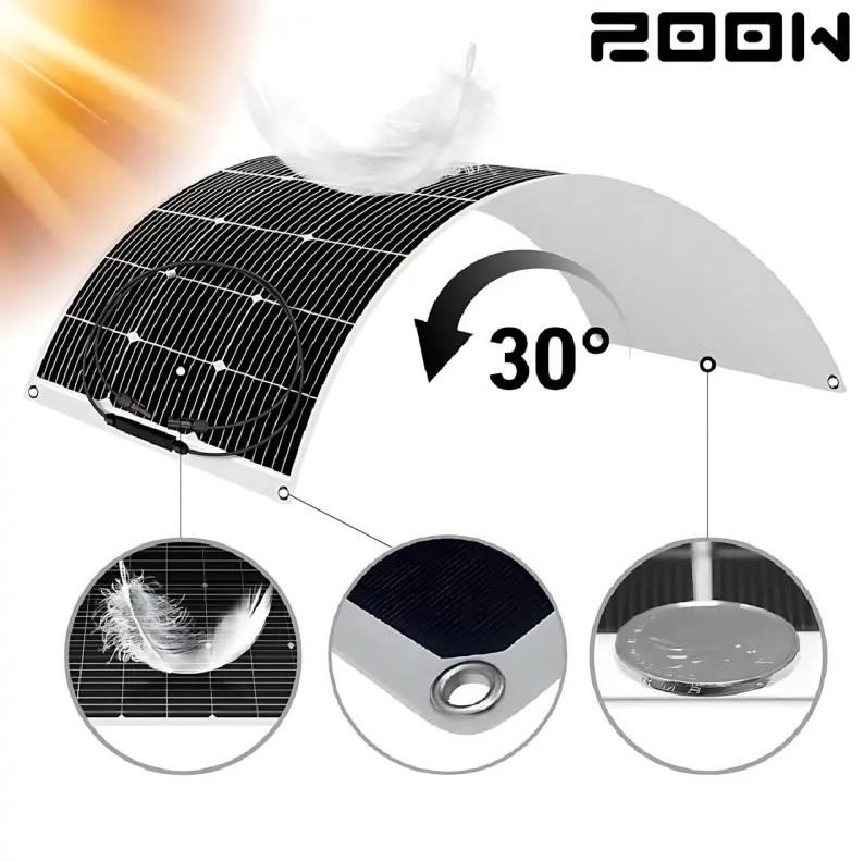 Солнечная панель Flexible 200W монокристаллическая гибкая конструкция (9582) - фото 2