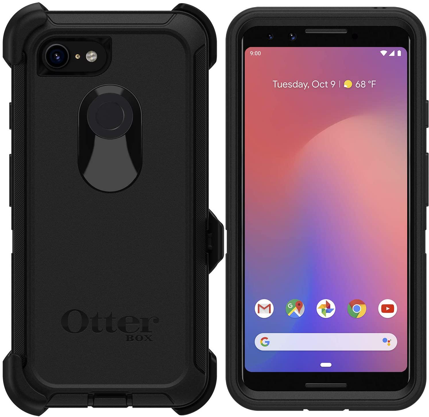 Чехол противоударный с клипсой OtterBox Defender для Google Pixel 3 XL (6.3") Black