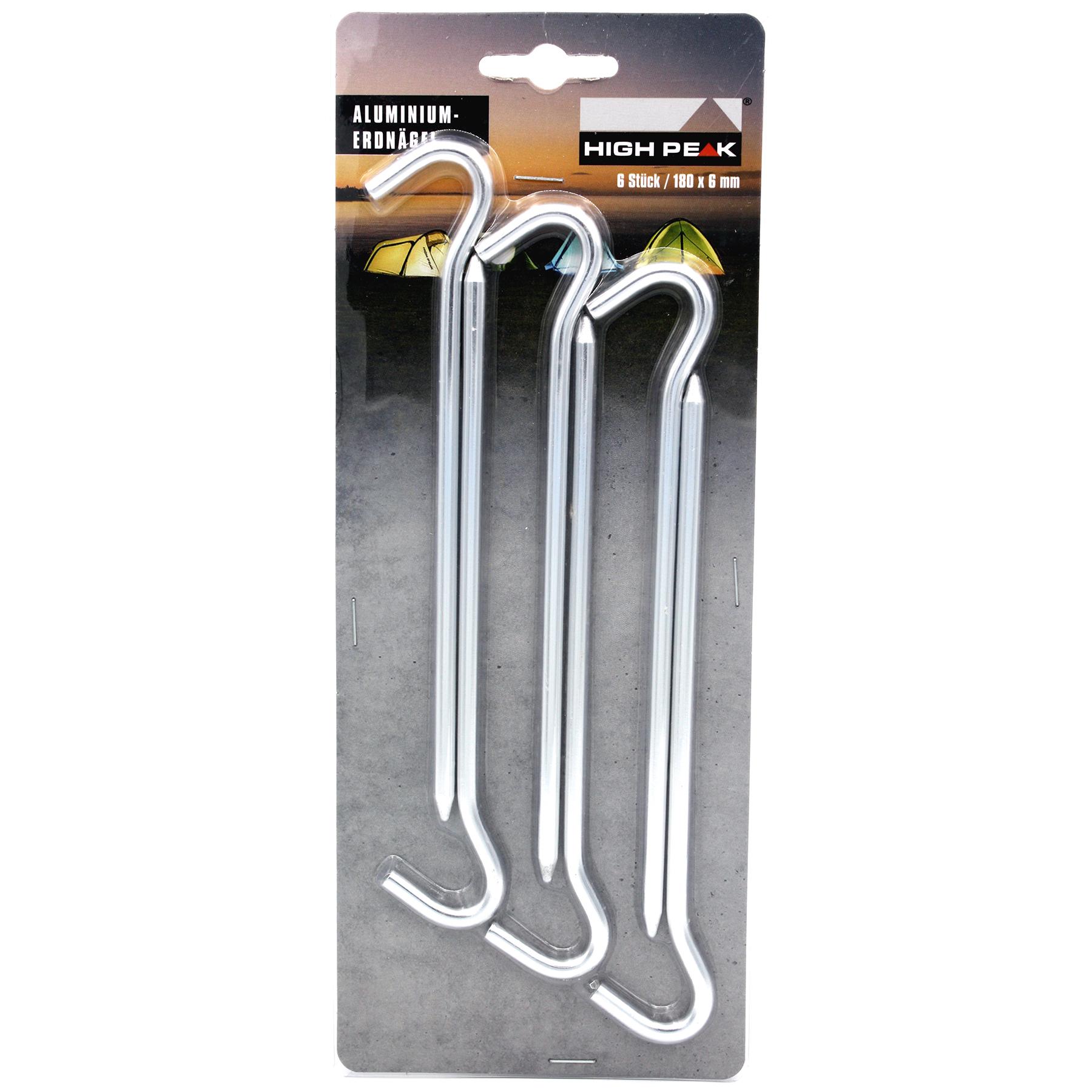 Колышки High Peak Alloy Pin Peg 18 см 6 шт. Silver (42227)