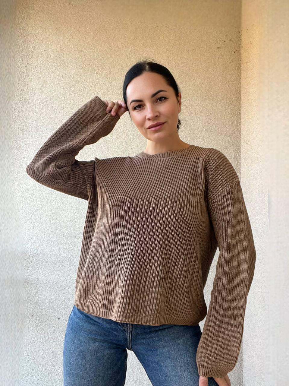 Свитер женский A-N 875 варка вязка OS Шоколадный (3166) - фото 7 Свитер женский A-N 875 варка вязка OS Шоколадный (3166) - фото 7