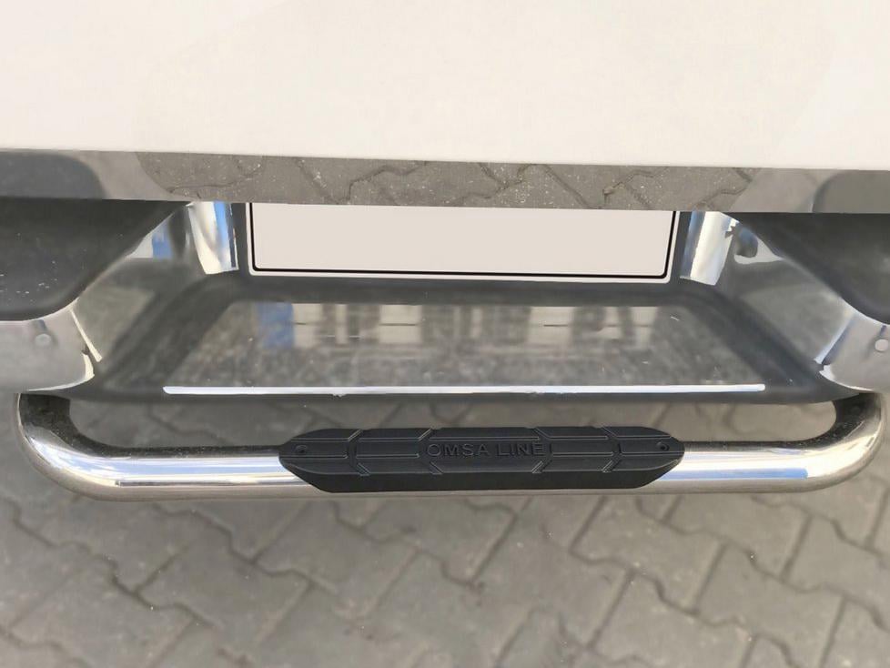 Задняя защита Omsa 76 мм CAN для Volkswagen Amarok 2010-2022 гг. нержавеющая сталь Хром