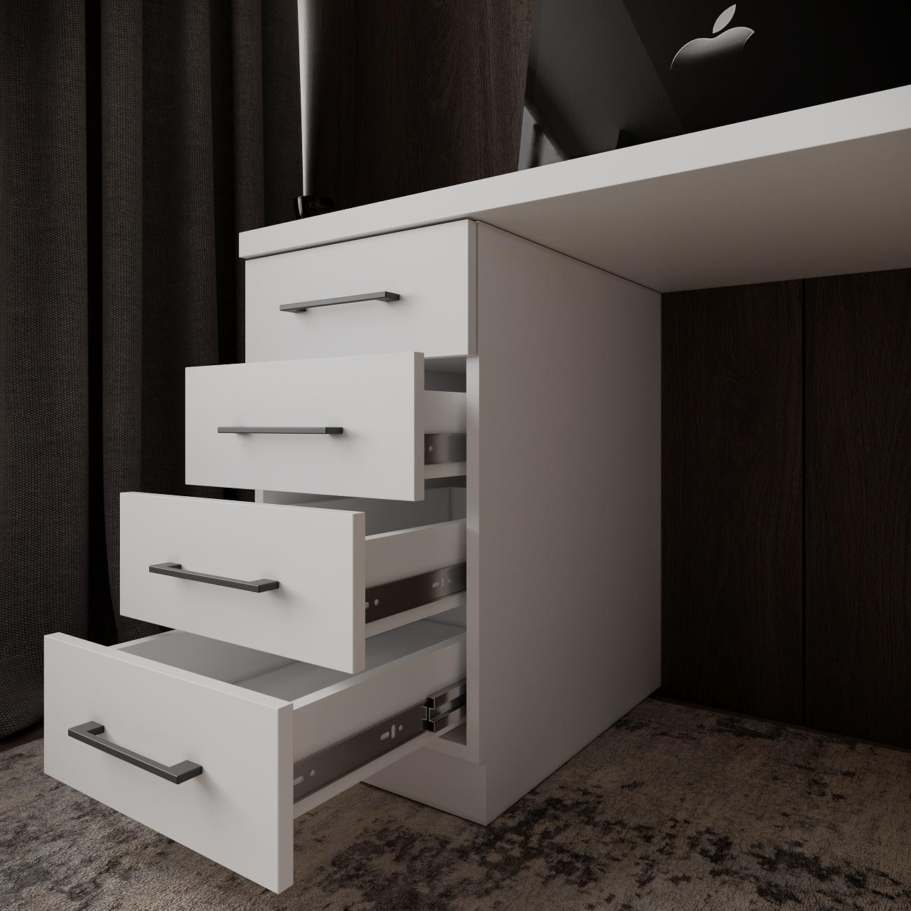 Комп'ютерний стіл Mebellini Торонто лофт 1200x600x770 мм Білий (арт.SKEP1000-190) - фото 3 Комп'ютерний стіл Mebellini Торонто лофт 1200x600x770 мм Білий (арт.SKEP1000-190) - фото 3