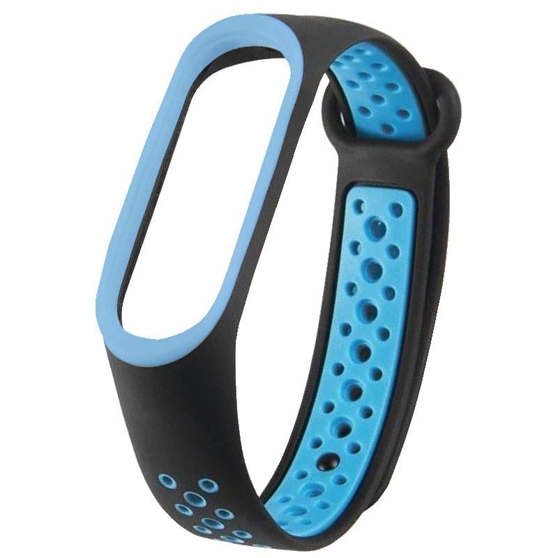 Ремешок для фитнеса браслета Mi Band 5/6 Sport Band Nike Black/Blue (29caa1-3070) - фото 1