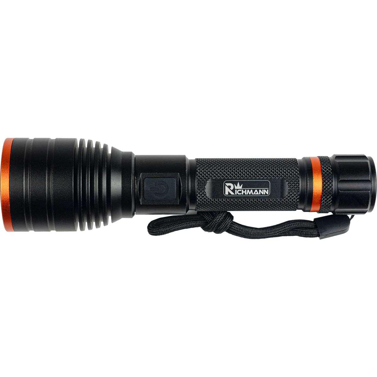 Фонарь аккумуляторный Richmann C5920 10W LED 1000 LM 200 метров алюминиевый - фото 7