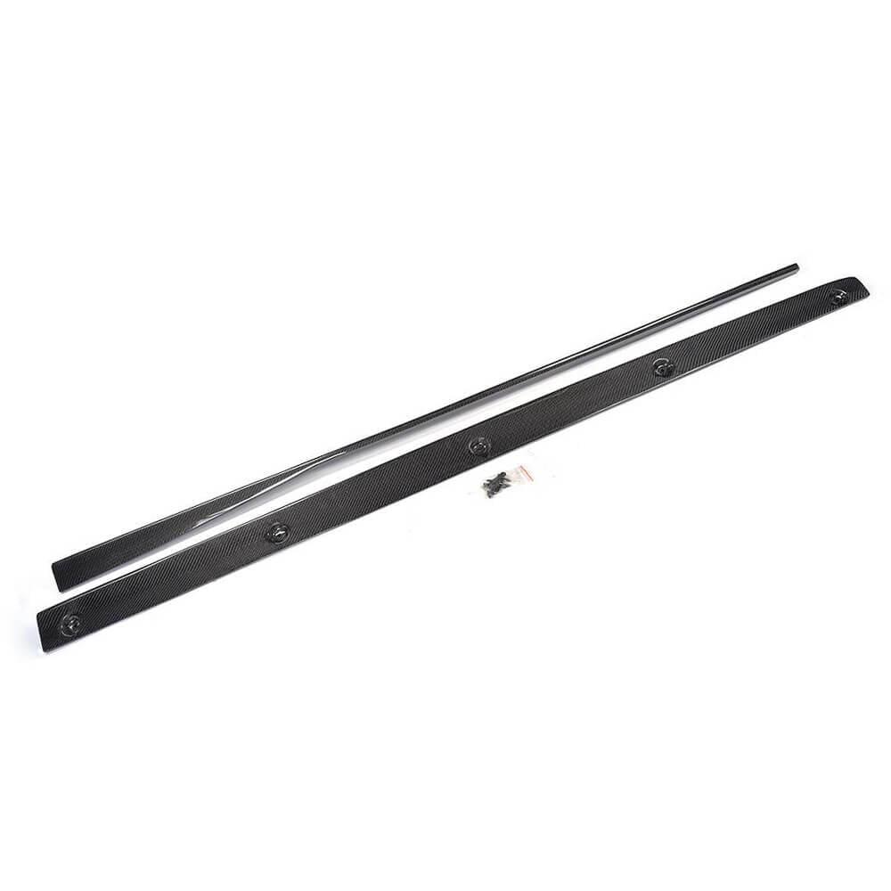 Пороги боковые V1 DDCarbon для Audi ТТ 2006-2014 гг. натуральный карбон (133096)