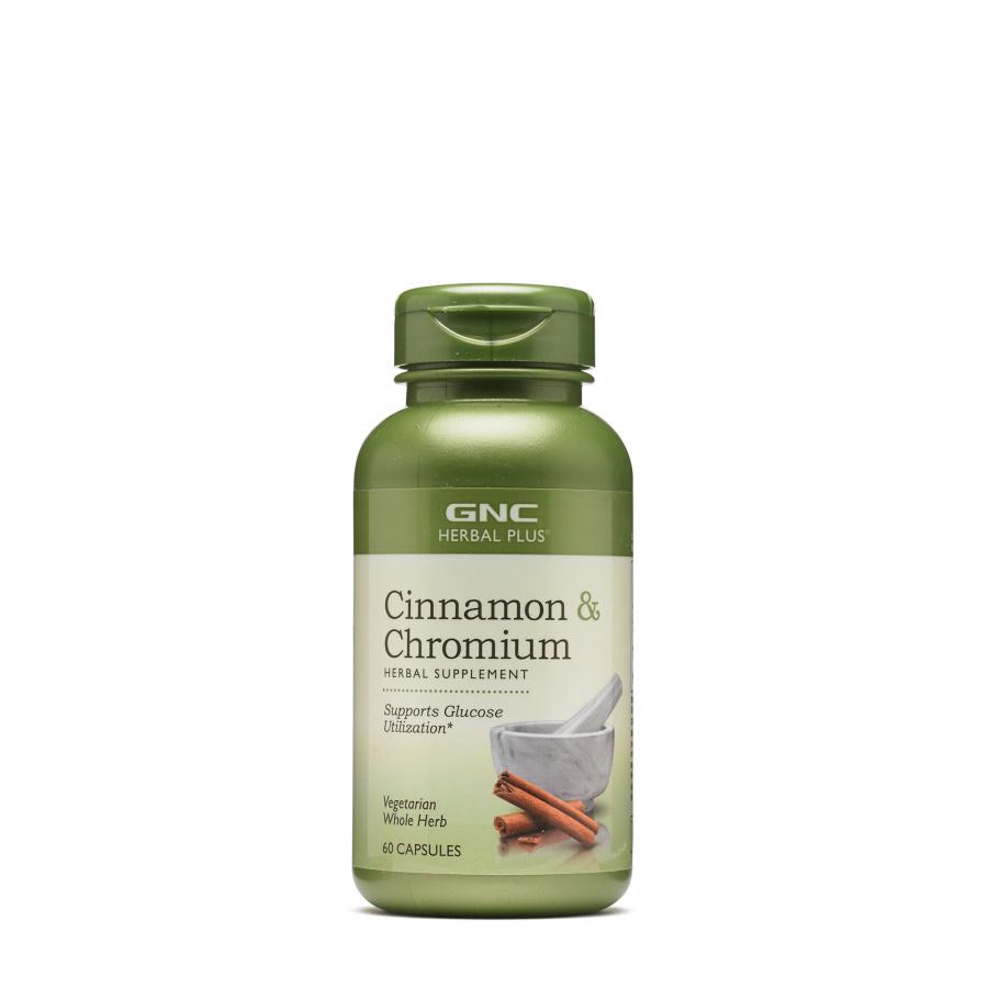 Натуральная добавка GNC Herbal Plus Cinnamon & Chromium 60 капс. (6763)