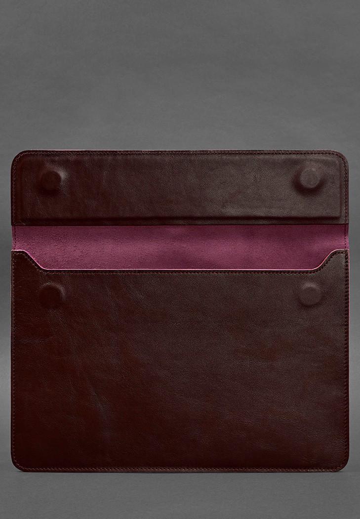 Чохол-конверт шкіряний на магнітах для ноутбука універсальний Бордовий (A-027996) - фото 3 Чохол-конверт шкіряний на магнітах для ноутбука універсальний Бордовий (A-027996) - фото 3