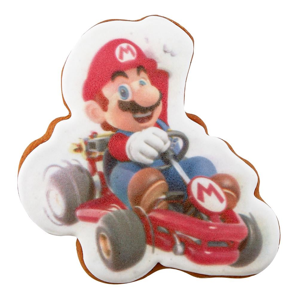 Пряник с принтом Крафт Печиво Братья Супер Марио Mario на автомобиле 45 г