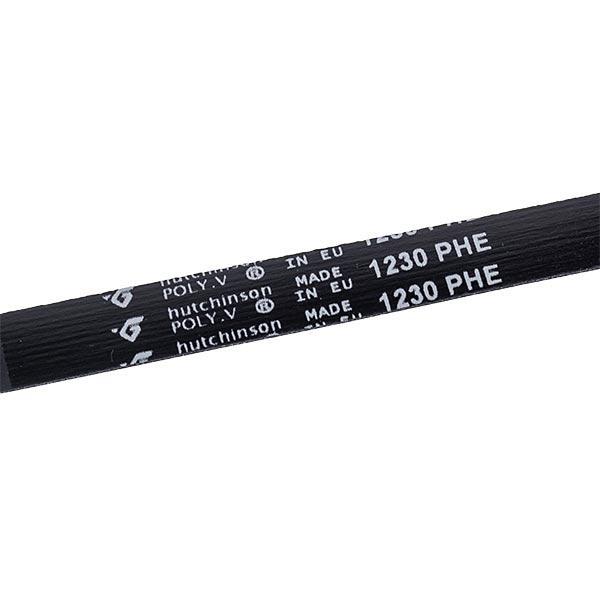 Ремінь 1230H8 PHE HUTCHINSON для пральної машини 8 клинів/еластичний Чорний (00000000241) - фото 2