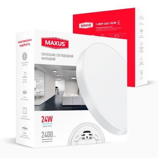 LED-світильник накладний Maxus SP Ceiling Circle Slim 1-MSP-2441-SLW 24W 4100K White (27551519)