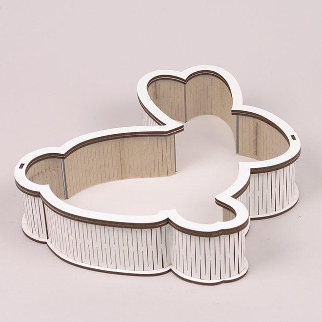 Коробка подарочная Flora Зайка с прозрачной крышкой Белый (33281) - фото 3 Коробка подарочная Flora Зайка с прозрачной крышкой Белый (33281) - фото 3