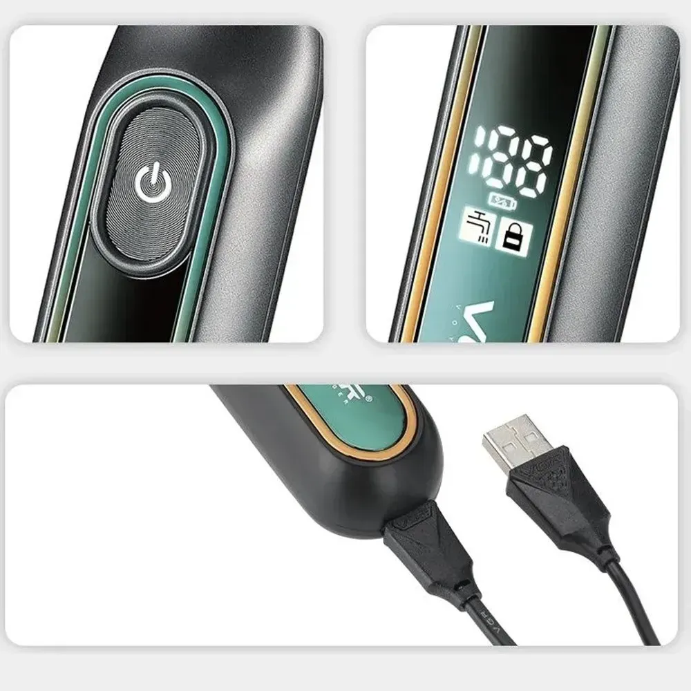 Акумуляторна електробритва тример з насадкою для стрижки, від USB, VGR V-360L (L) - фото 2 Акумуляторна електробритва тример з насадкою для стрижки, від USB, VGR V-360L (L) - фото 2