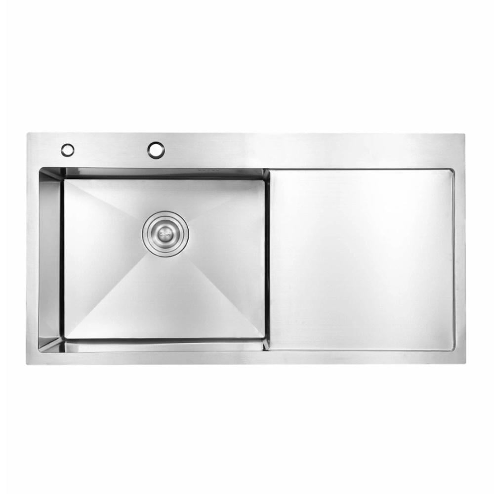 Мойка для кухни интегрированная Lidz Handmade H7849R LDH7849BRUR45591 крыло справа 30/10 мм Brushed Steel (FRRS00051715)