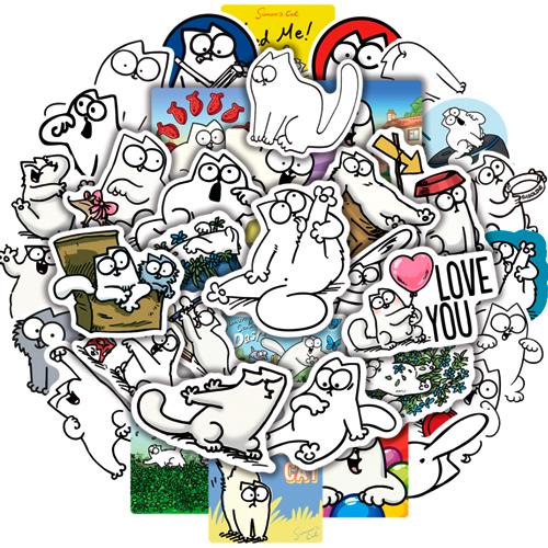 Набор наклеек Кот Cat 50 шт.