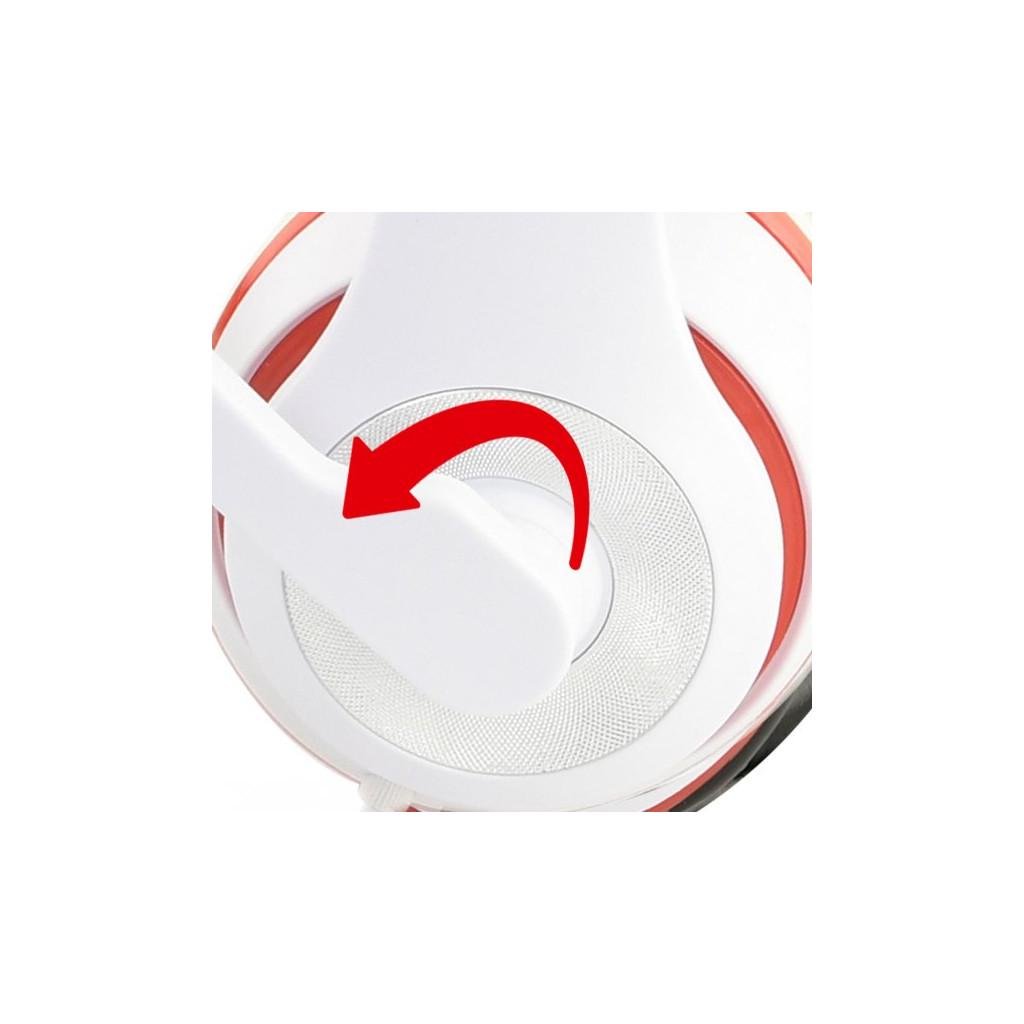 Наушники Gembird MHS-03 White/Red/Black (MHS-03-WTRDBK) - фото 3