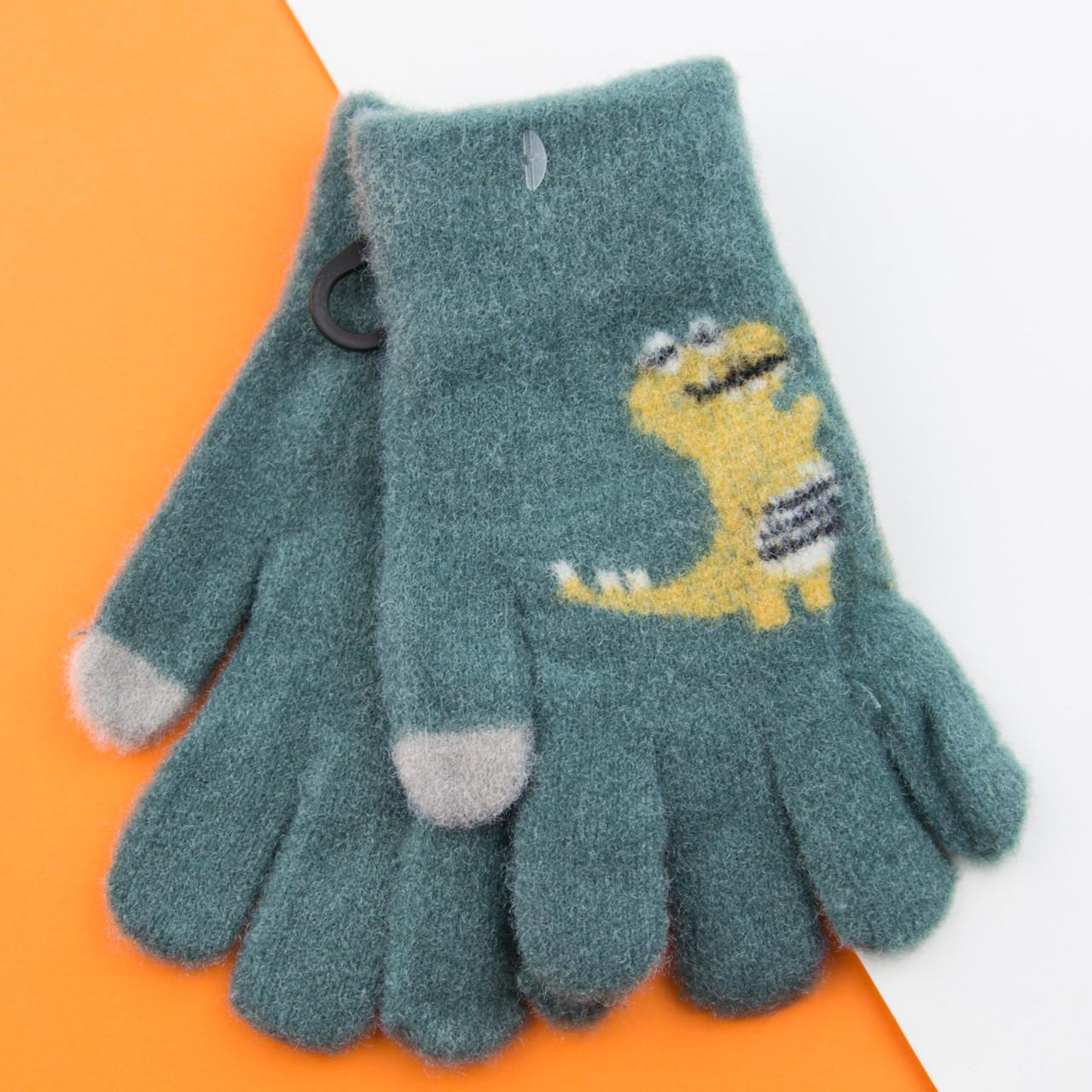 Перчатки для детей 6-8 лет Дракончики 22-25-35 Зеленый (DR009975) Перчатки для детей 6-8 лет Дракончики 22-25-35 Зеленый (DR009975)