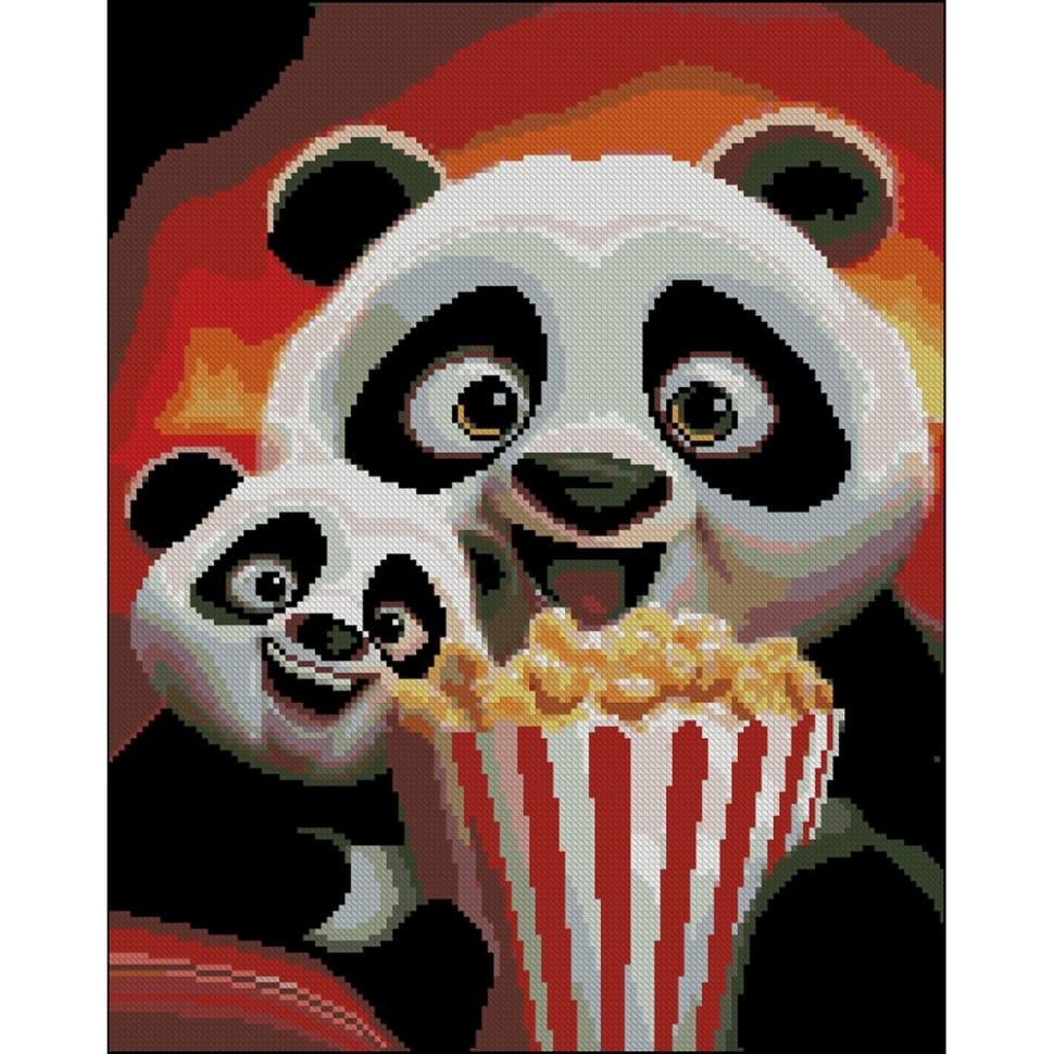 Алмазна мозаїка Strateg У кіно 40х50 см Різнокольоровий (VM-127-A-430)