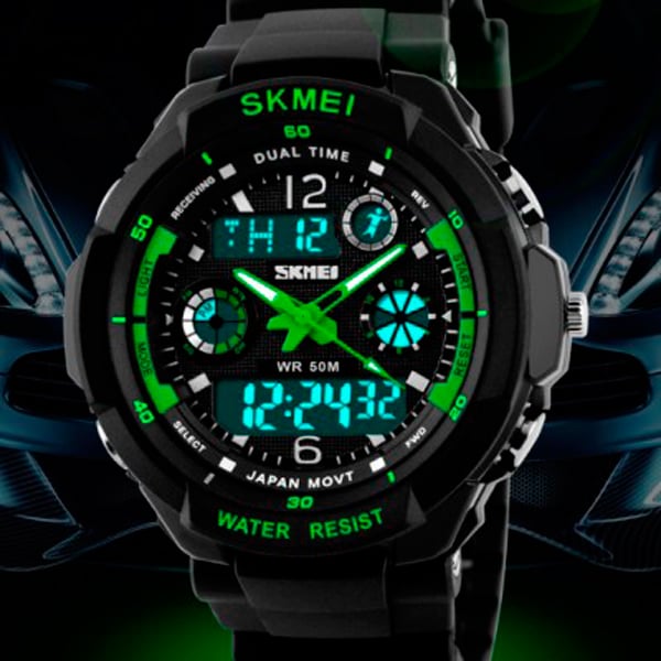 Часы наручные мужские Skmei S-Shock Green (0931) - фото 3