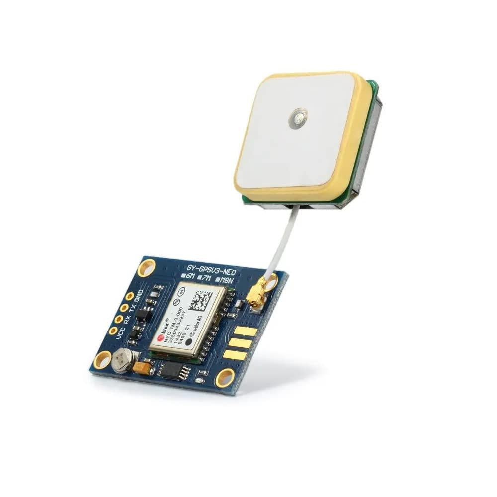 Модуль GPS на U-blox NEO-7M с интерфейсной платой и антенной IPEX для Arduino/трекеров/дронов (00-00029152)