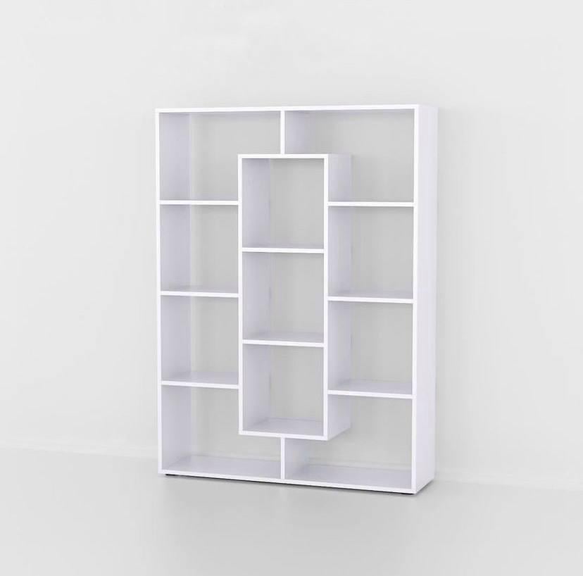 Стеллаж на 10 ячеек для книг 1072х1430х290 мм Белый (4141) - фото 1 Стеллаж на 10 ячеек для книг 1072х1430х290 мм Белый (4141) - фото 1