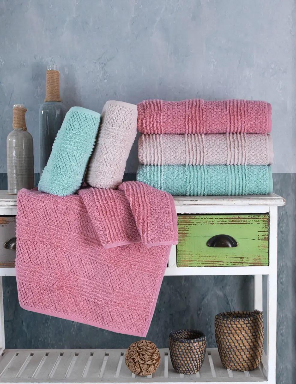 Набор полотенец Cestepe MicroCotton Delux Premium Nesha 2 50х90 см 3 шт.