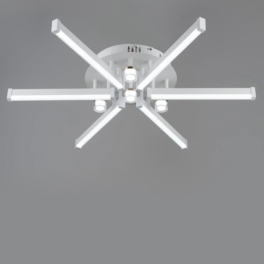 Люстра потолочная LED Light House SRS-20008/6/4 WT/GD 36W/8W Белый/Золотой 