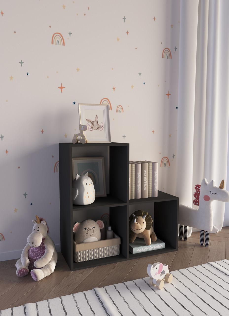 Стеллаж в детскую комнату P-39A Антрацит (27263733) - фото 1