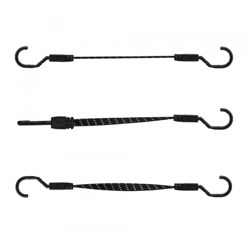 Резинка эластичная Flat Bungee Cord Hook BCH5-18040BC-B 1,8х40 см 2 шт. Black (13308) - фото 2