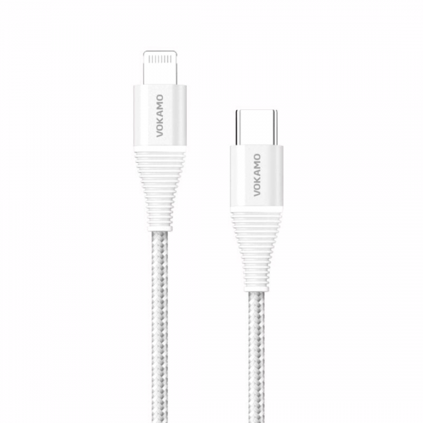 Кабель Vokamo Luxlink Cable USB-C to 1,2 м Lightning Silver (VKM20052)