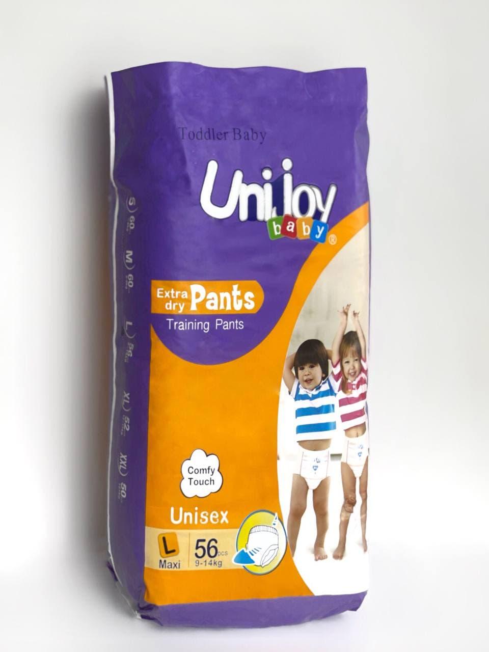 Подгузники-трусики UNIJOY Soft Pants ультратонкие органические 56 шт. L 9-14 кг (PL56)