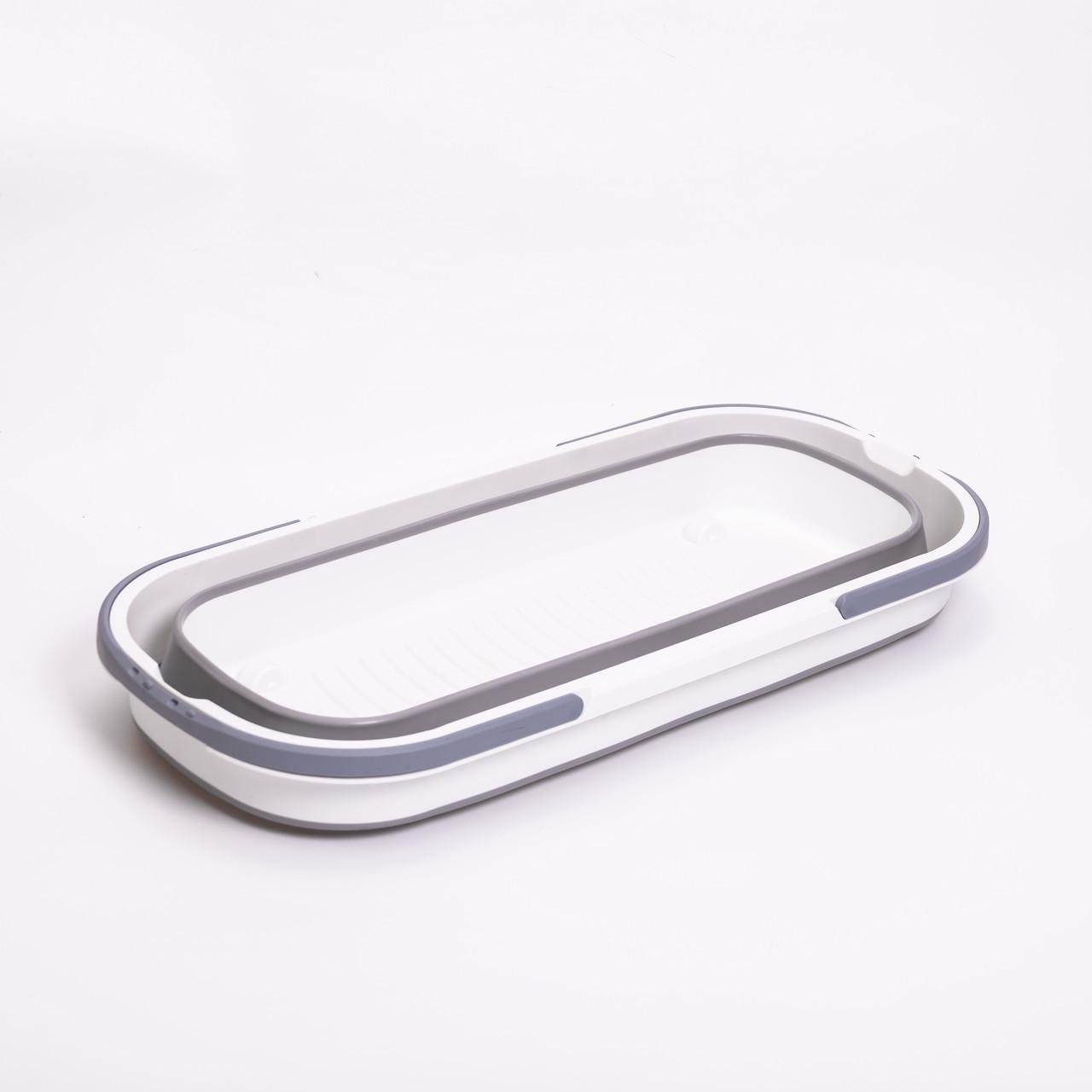 Ведро-таз складное из пластика с силиконовыми вставками HP-35015-2 (A-035208) - фото 2 Ведро-таз складное из пластика с силиконовыми вставками HP-35015-2 (A-035208) - фото 2