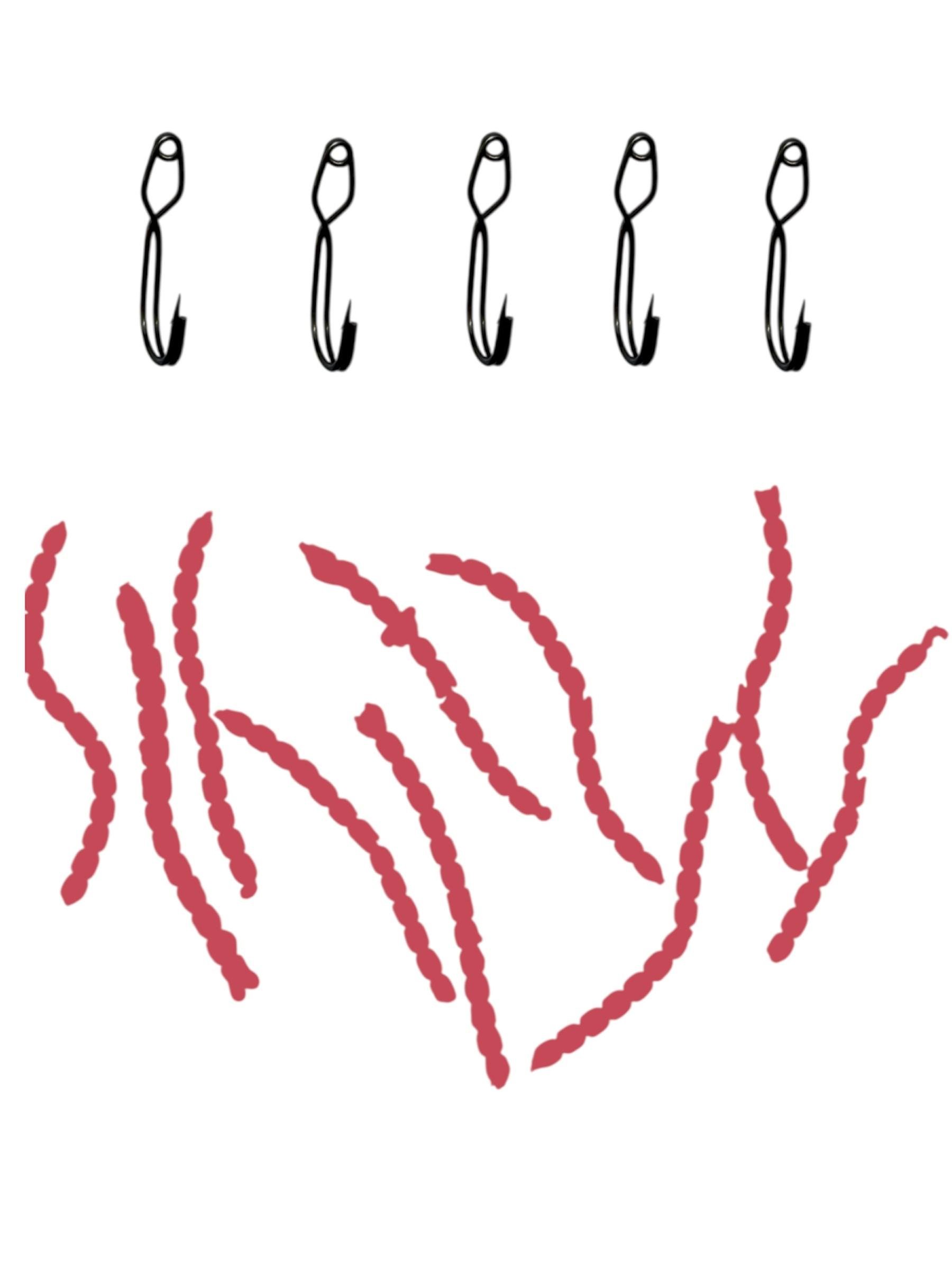 Гачки оксидовані XVIII 5-0.6-16 5 шт./штучний мотиль 10 шт. (1125478529)
