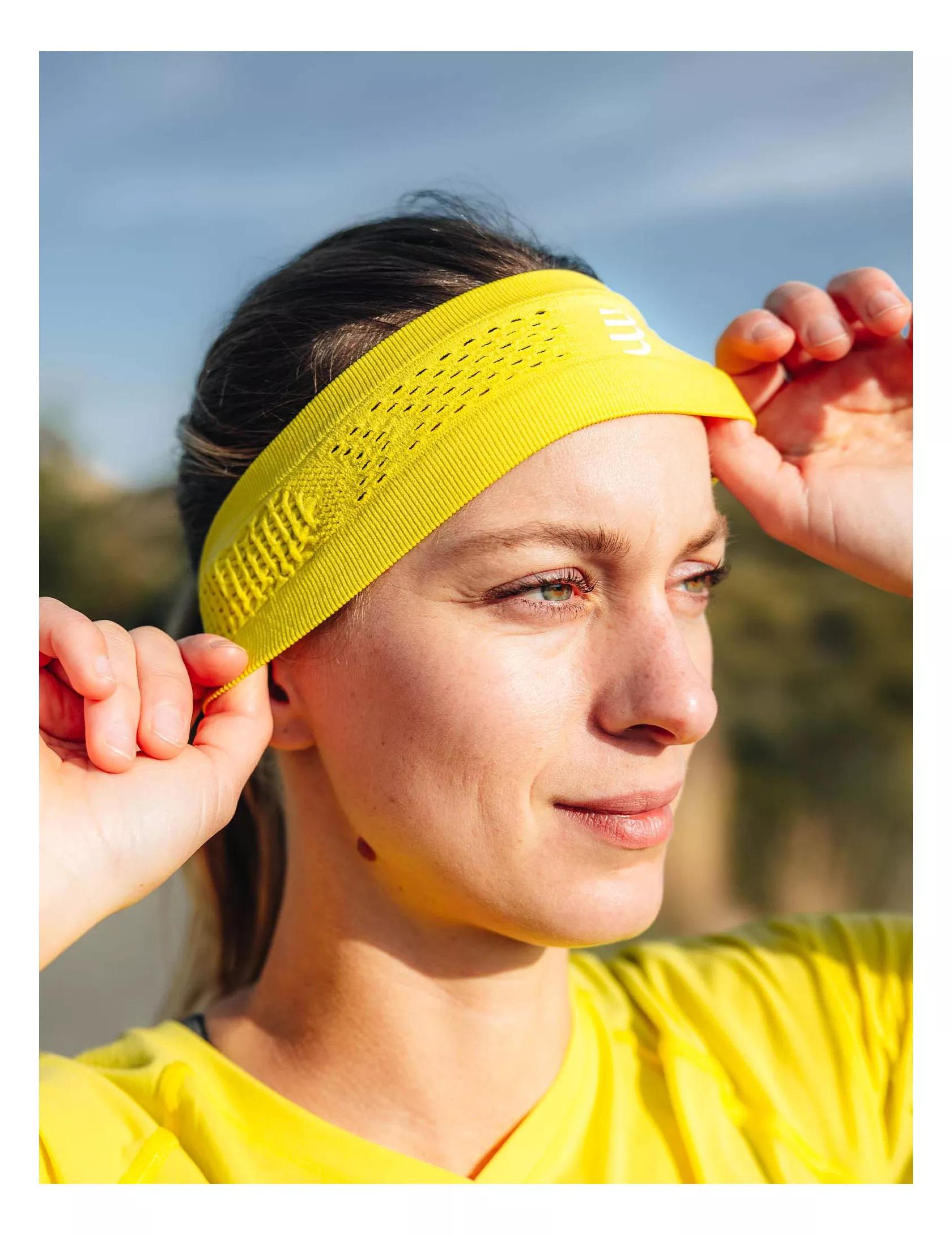 Повязка на голову Compressport Headband Thin On/Off Green Sheen - фото 4